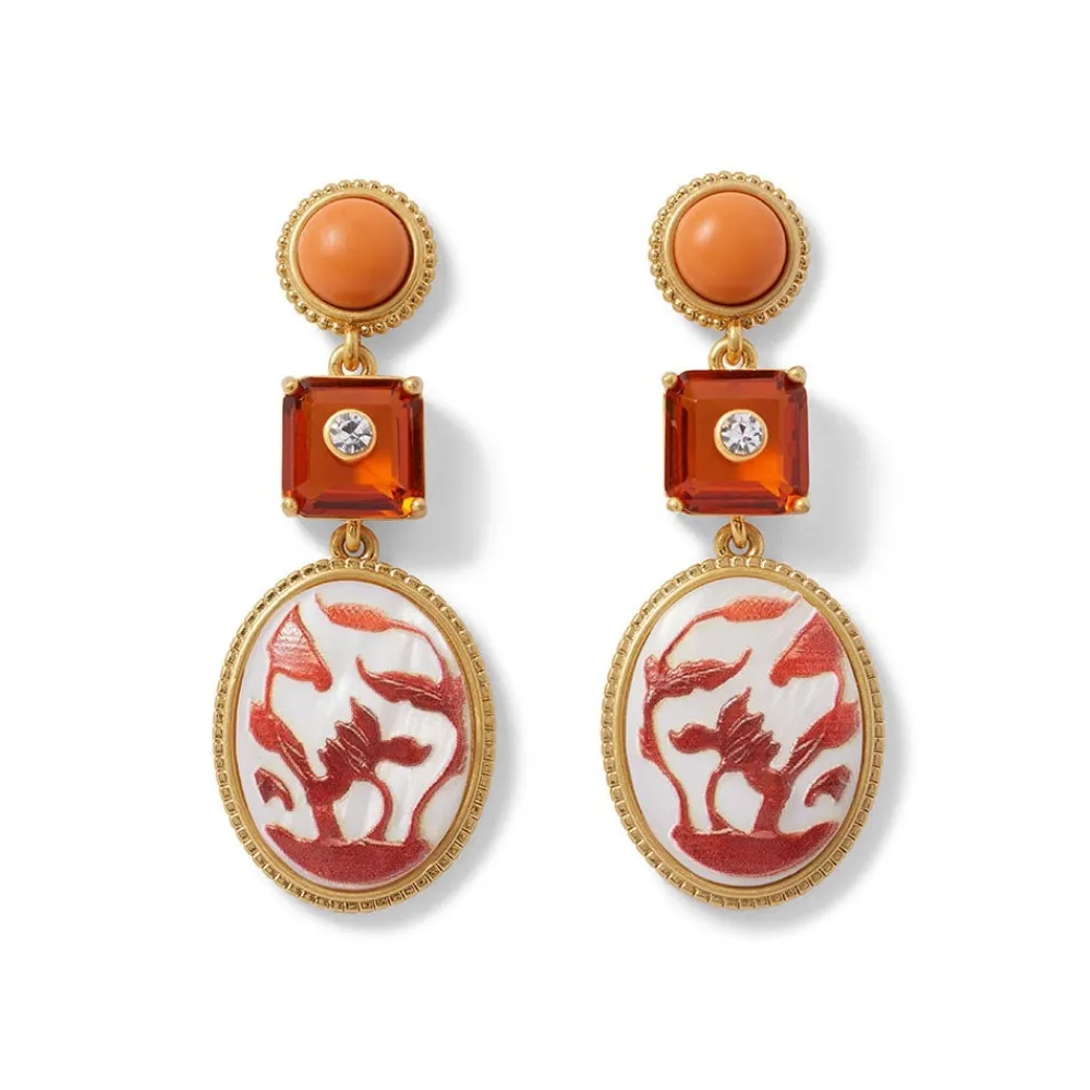 Earrings^The Met Store Qing Bottle Lotus Pond Drop Earrings