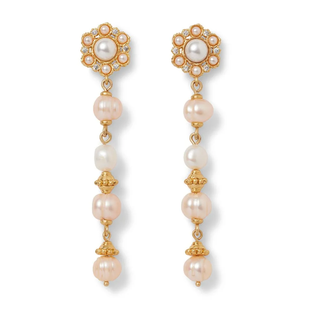 Earrings^The Met Store Philippine Pearl Linear Drop Earrings