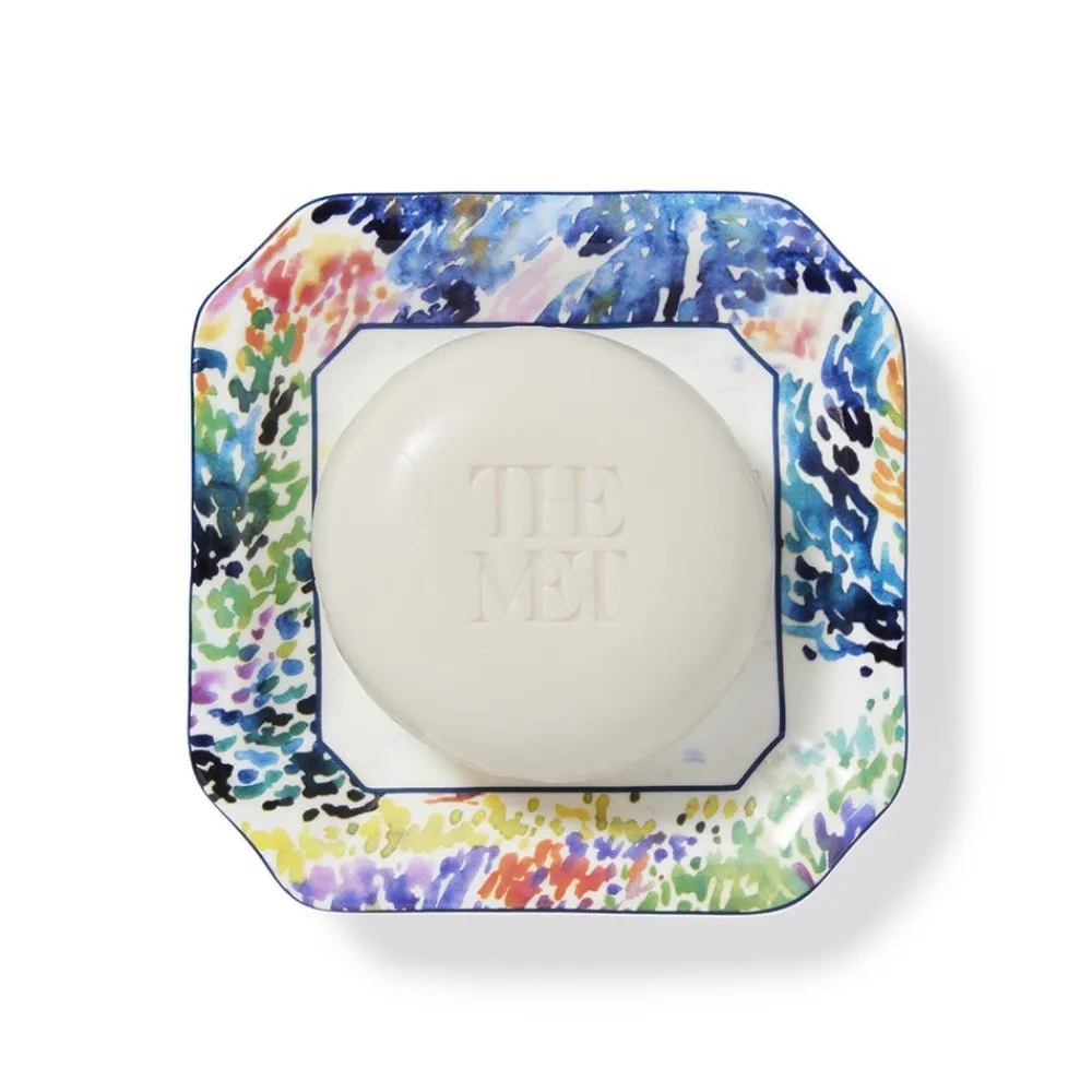 Decorative Accents^The Met Store Cross Cap Nègre Scented Soap and Porcelain Dish Gift Set