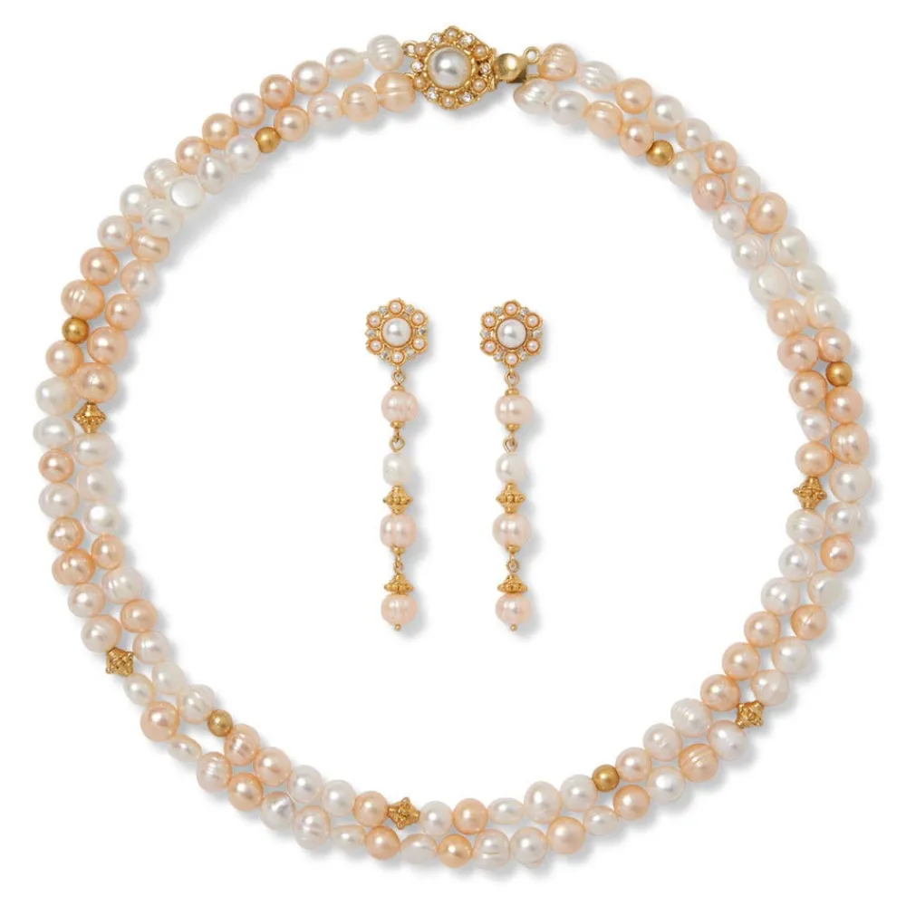Jewelry Sets^The Met Store Philippine Pearl Double-Strand Necklace and Linear Drop Earrings Set