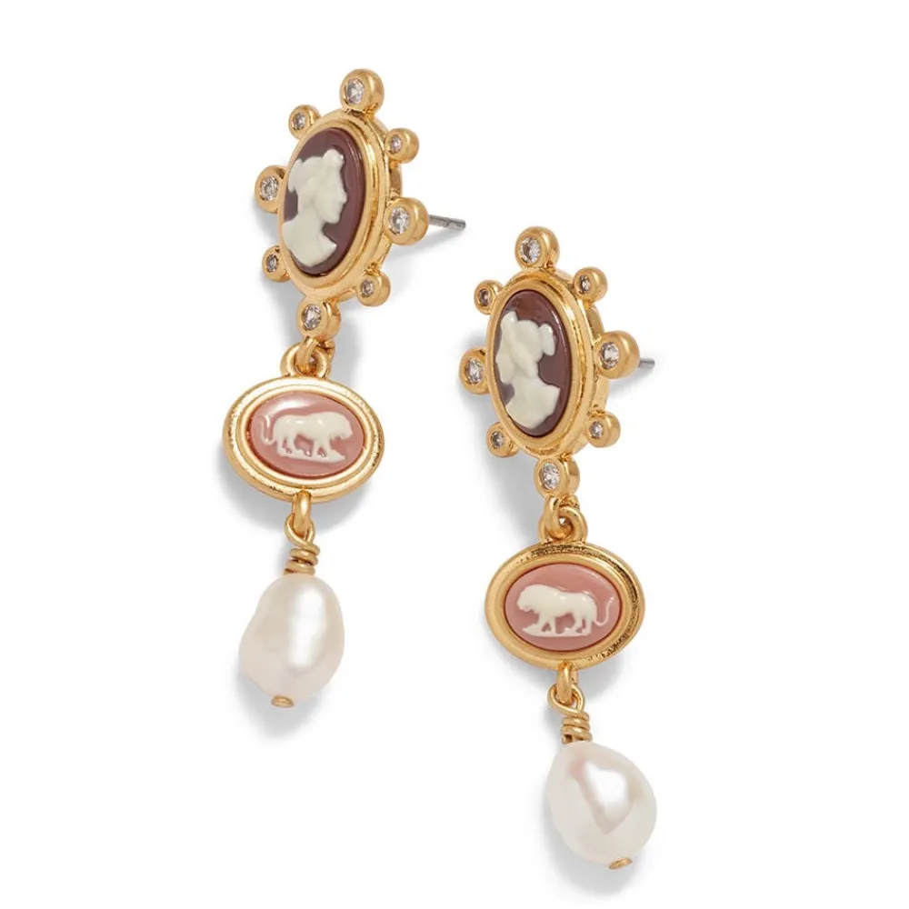 Jewelry Sets^The Met Store European Cameo Charm Necklace and Drop Earrings Set