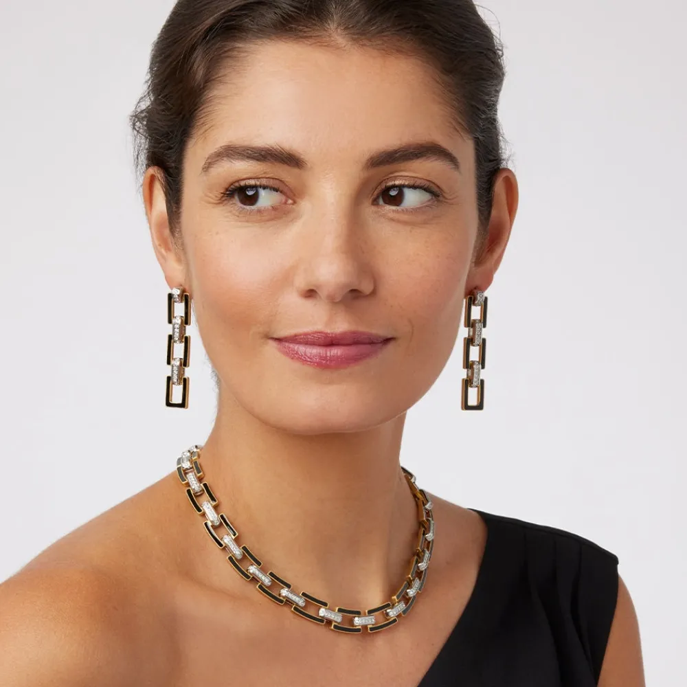 Jewelry Sets^The Met Store European Buckle Enamel Collar Necklace and Drop Earrings Set