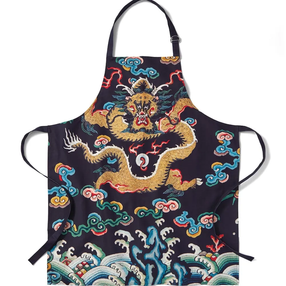 Tableware^The Met Store Chinese Dragon Rank Badge Apron and Tea Towel Set