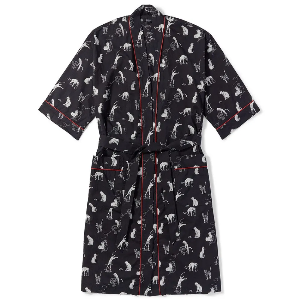 Clothing^The Met Store Steinlen Cats Unisex Cotton Robe