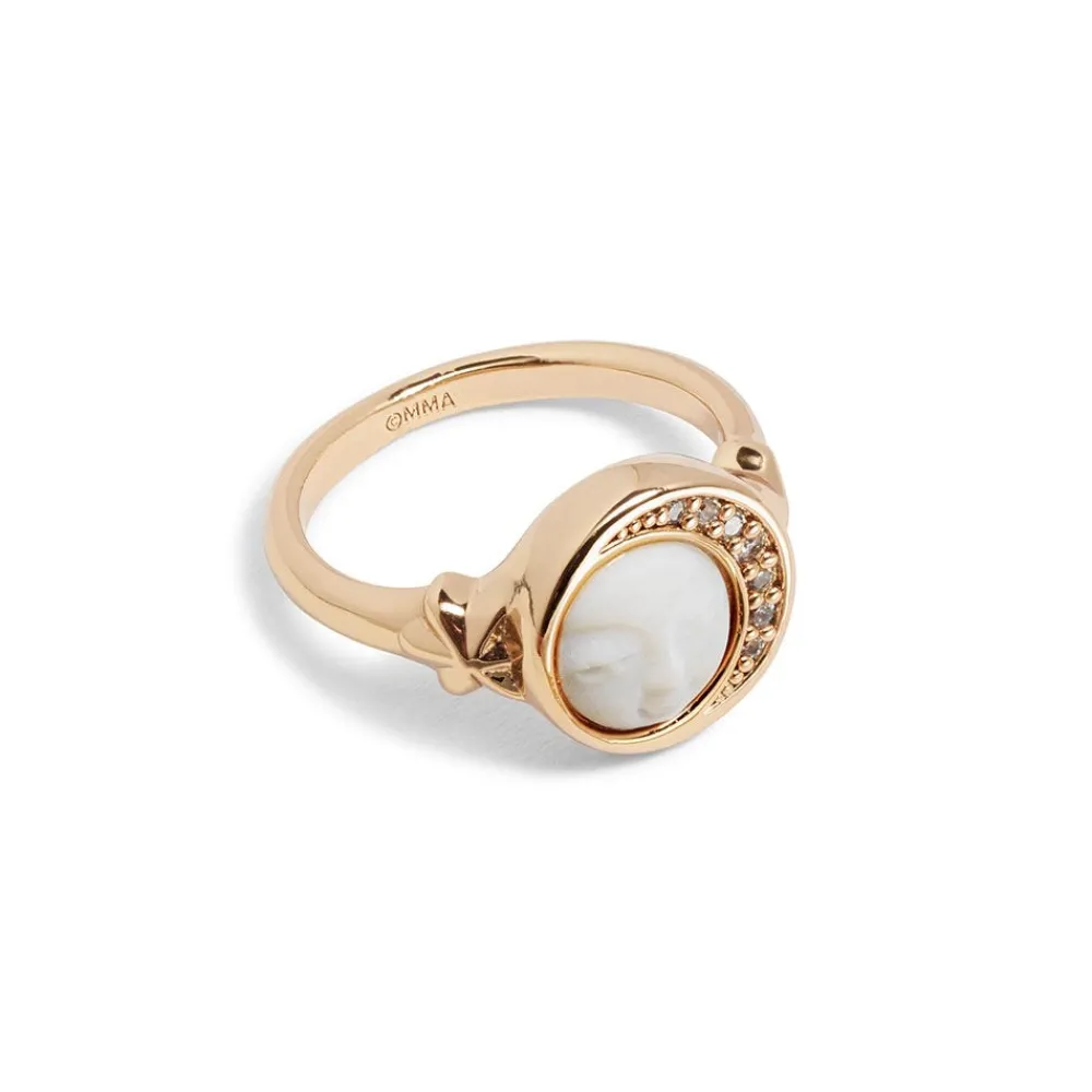 Rings^The Met Store Celestial Symbols Carved Mother-of-Pearl Signet Ring