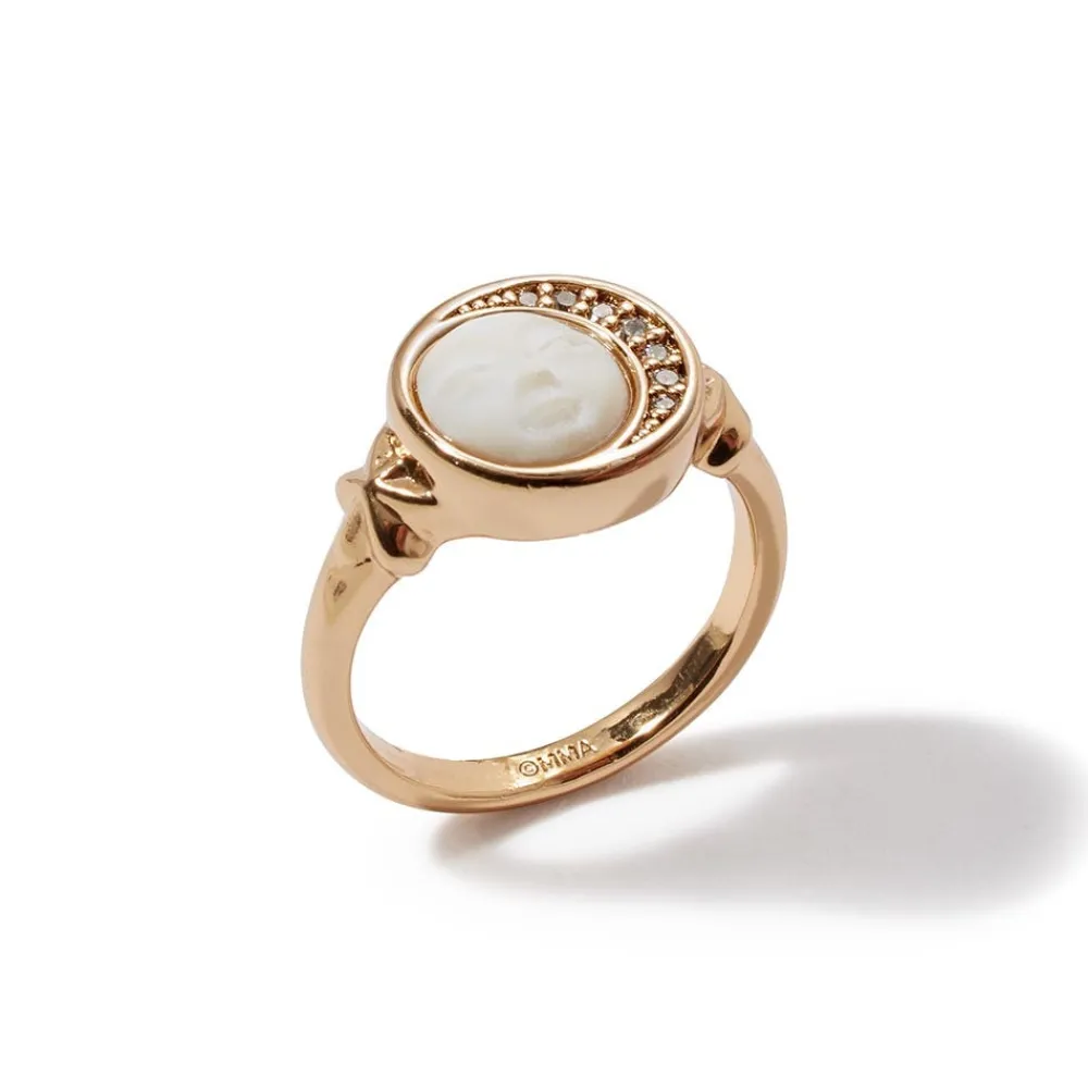 Rings^The Met Store Celestial Symbols Carved Mother-of-Pearl Signet Ring