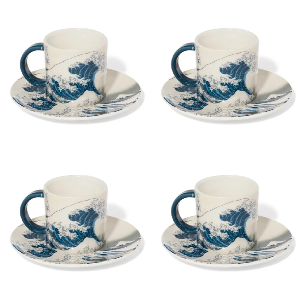 Tableware^The Met Store Hokusai Great Wave Espresso Cup and Saucer